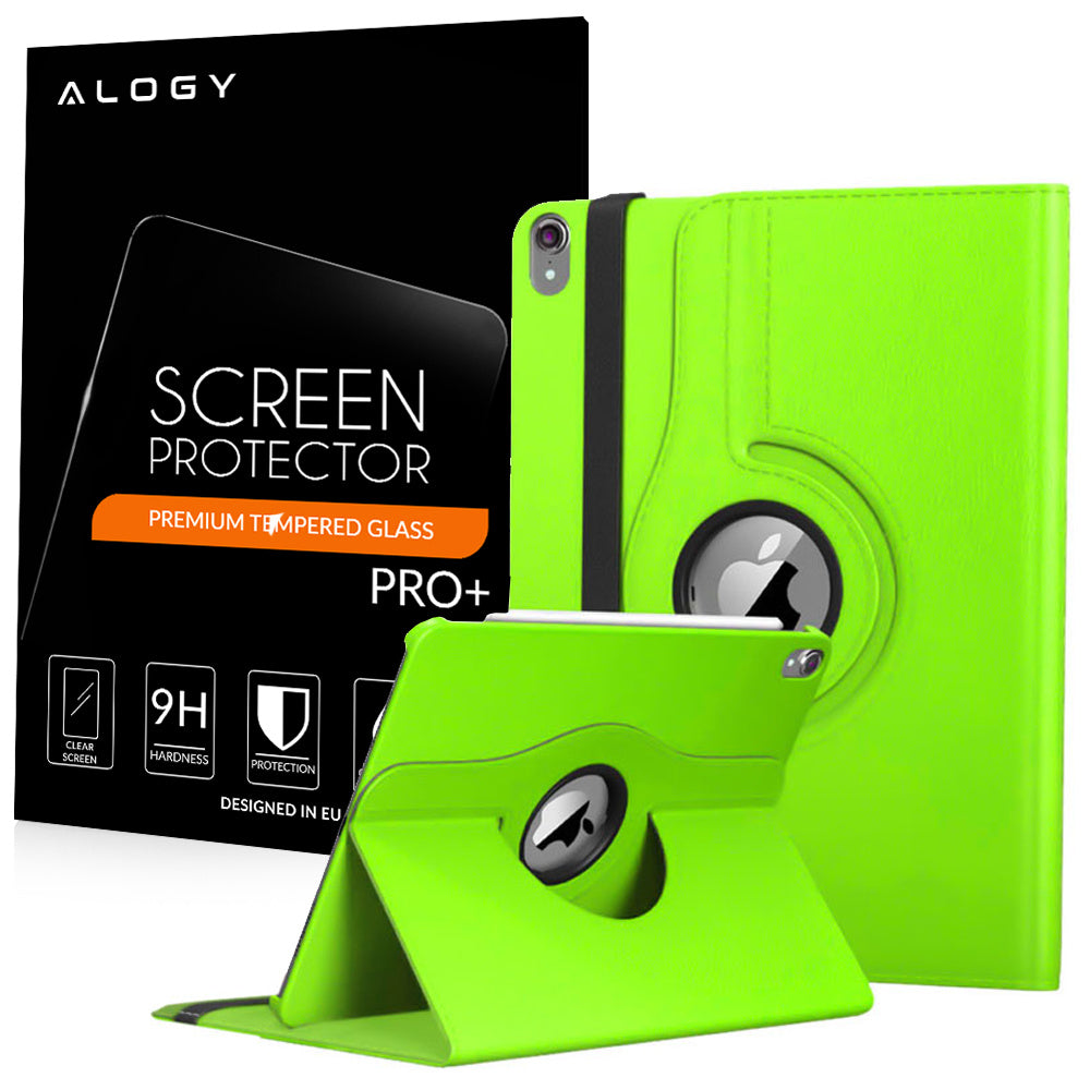 Etui obrotowe Alogy 360 Apple iPad Pro 11 2018 zielone + Szkło