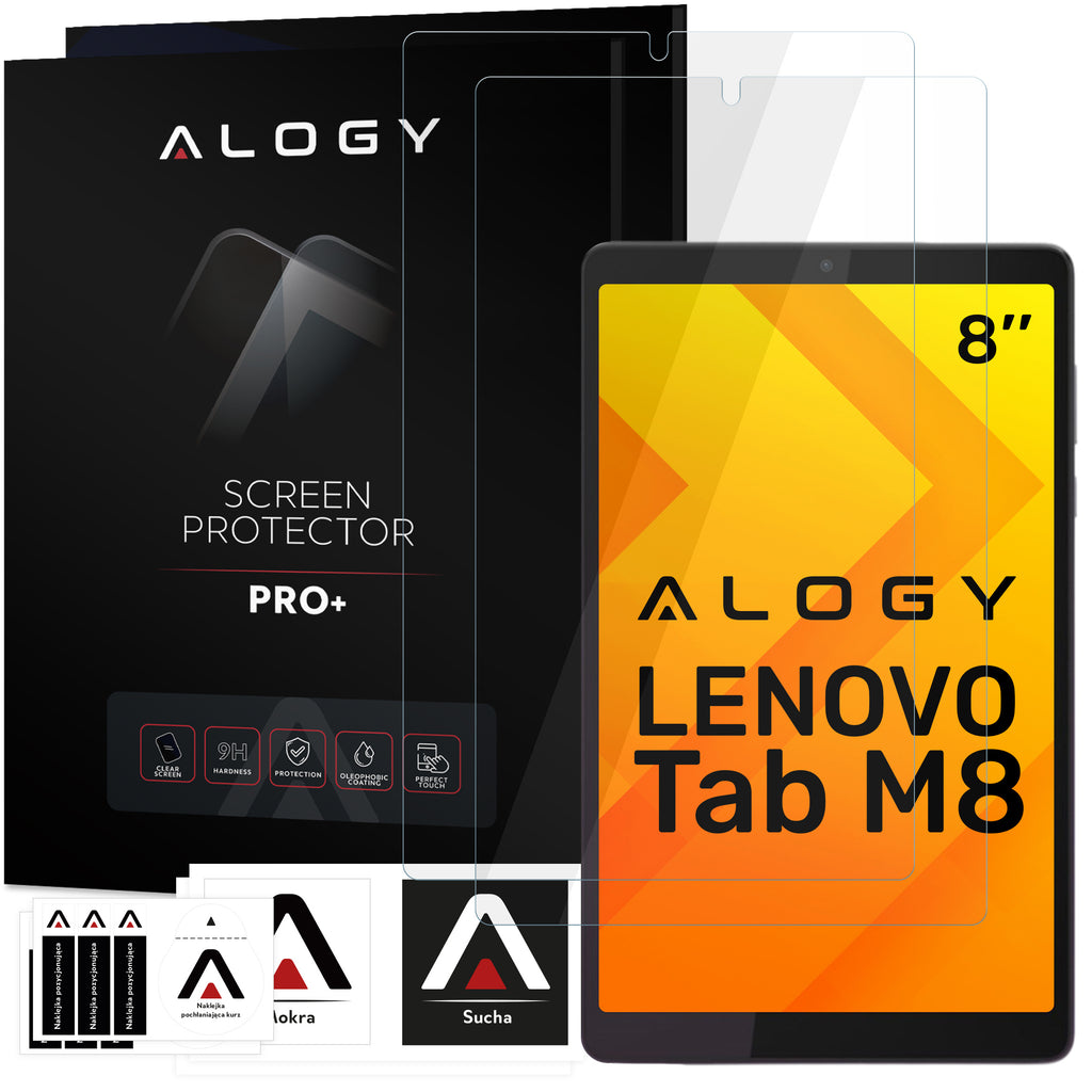 2x Szkło hartowane do Lenovo Tab M8 (2/3/4gen.) TB300, TB8506, TB8705, TB8505 Alogy na ekran