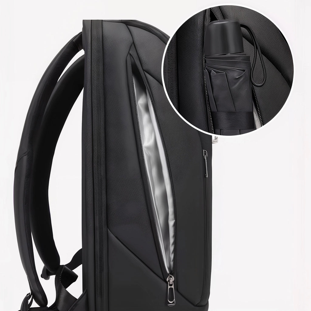Plecak wodoodporny Bange torba na laptopa 15.6" miejski podróżny 48x31x16 cm do pracy szkoły samolotu męski damski z gniazdem USB Czarny