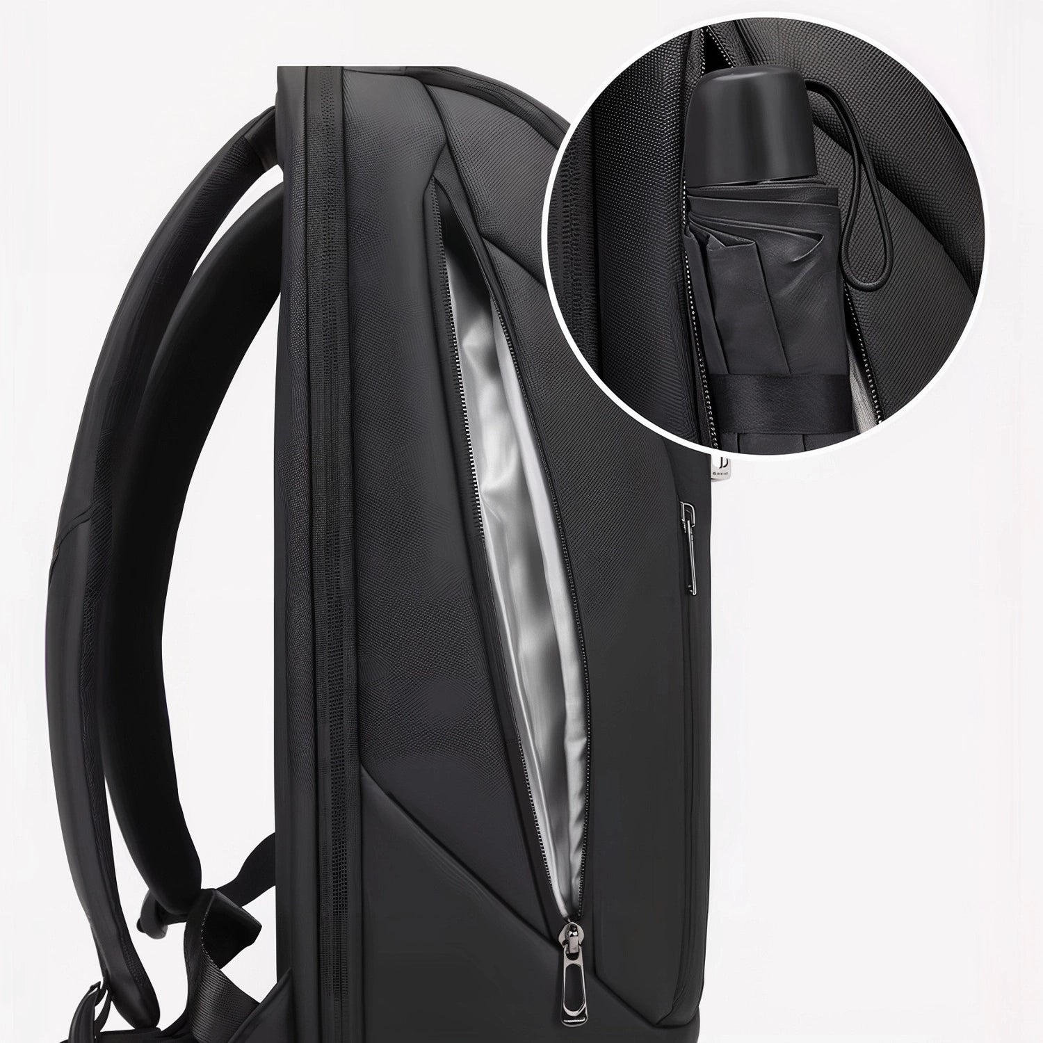 Plecak wodoodporny Bange torba na laptopa 15.6" miejski podróżny 48x31x16 cm do pracy szkoły samolotu męski damski z gniazdem USB Czarny