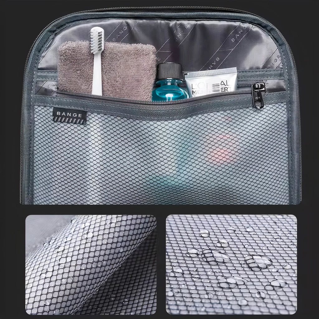 Plecak wodoodporny Bange torba na laptopa 17" podróżny rozszerzalny 49x33x6 cm do pracy szkoły samolotu męski damski Czarny