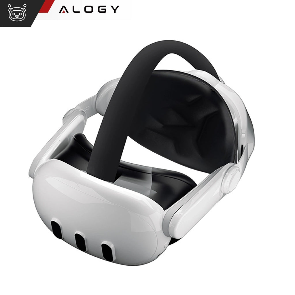 Regulowana Opaska Pasek wymienny do Meta Quest 3 Alogy Elite Strap Biały + Silikonowa nakładka na twarz