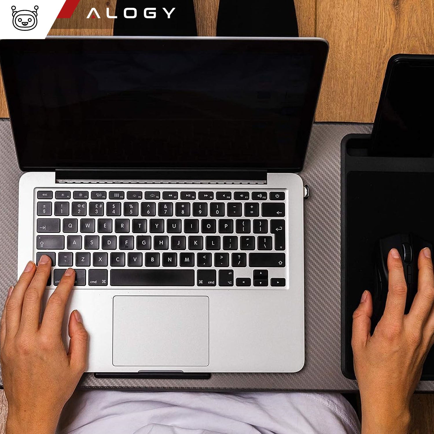 Stolik pod laptopa Podstawka uchwyt na telefon podkładka pod mysz do łóżka Alogy przenośne biurko z poduszkami