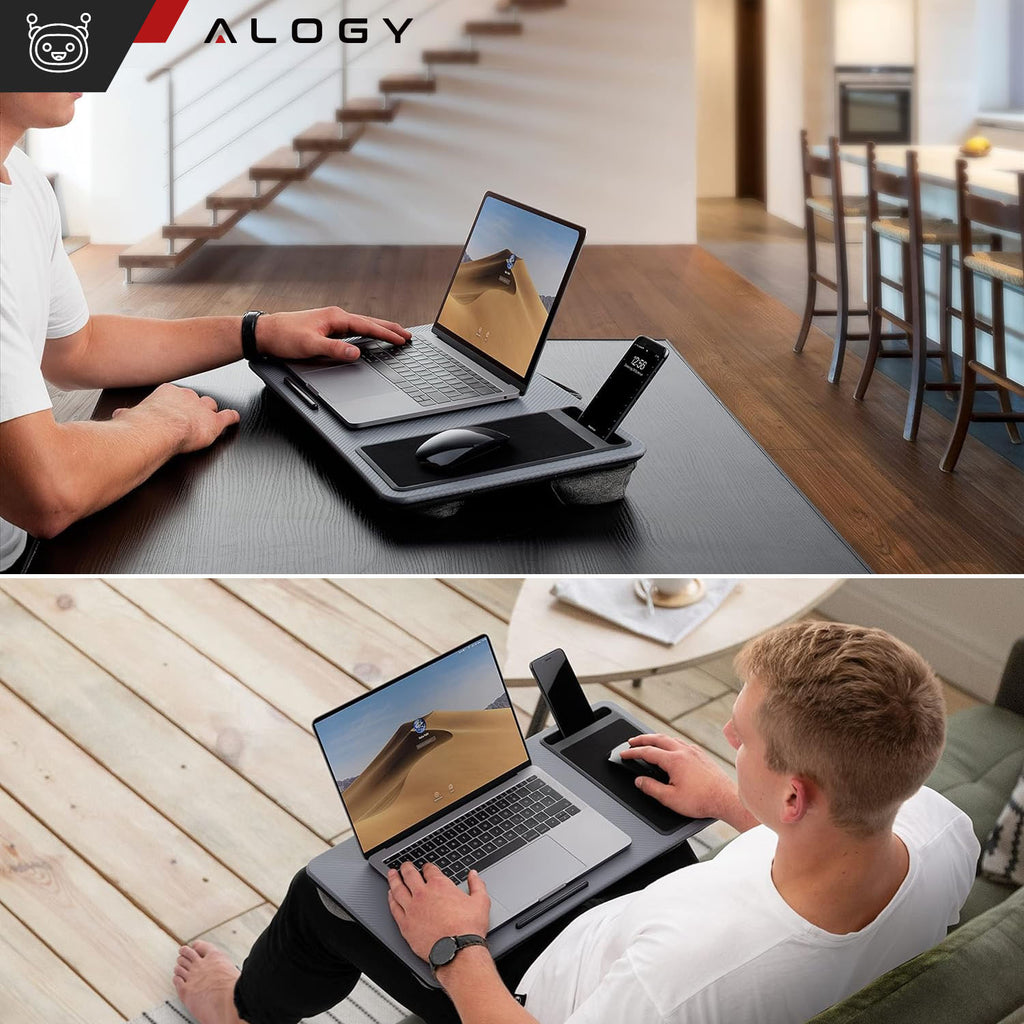 Stolik pod laptopa Podstawka uchwyt na telefon podkładka pod mysz do łóżka Alogy przenośne biurko z poduszkami