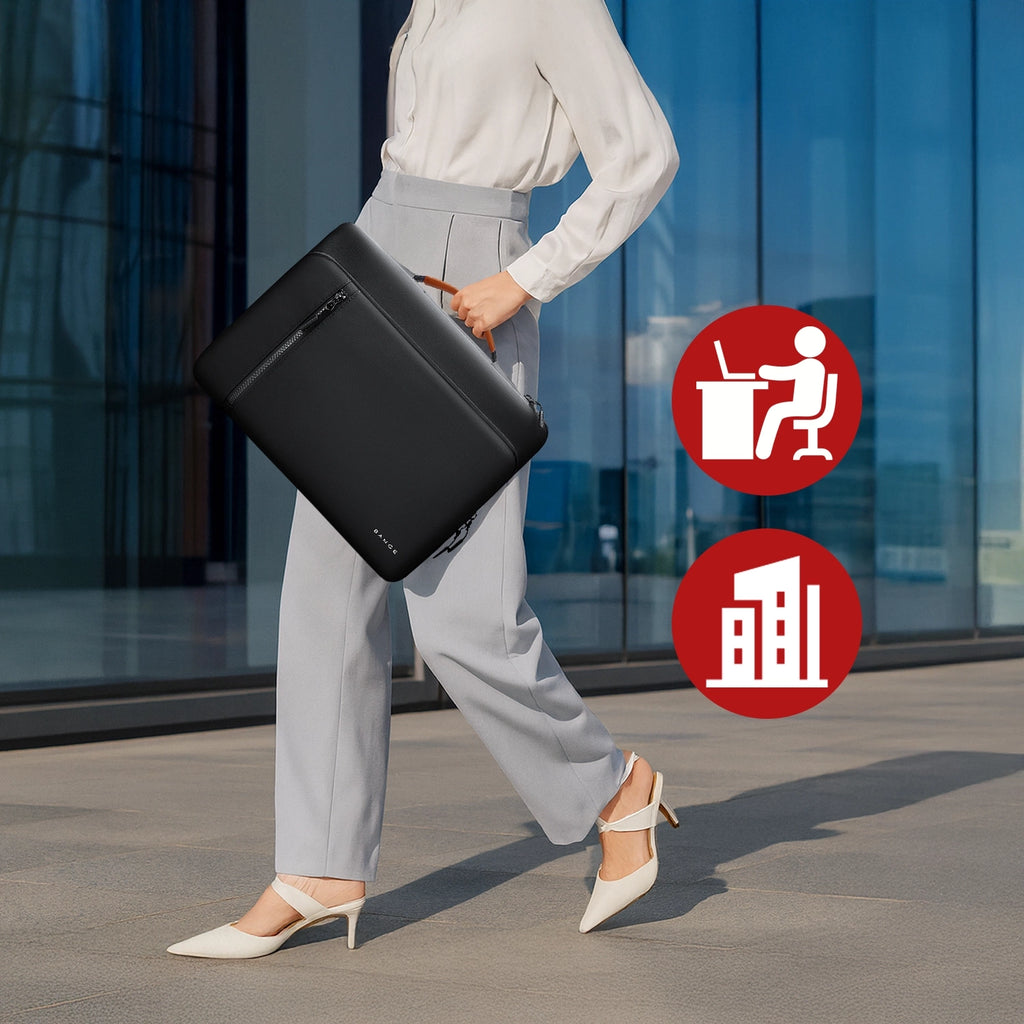 Torba wodoodporna Bange na laptopa do 15.6" - pojemna i wygodna, odporna i oddychająca, miejska i podróżna do pracy i samolotu, unisex - Czarna