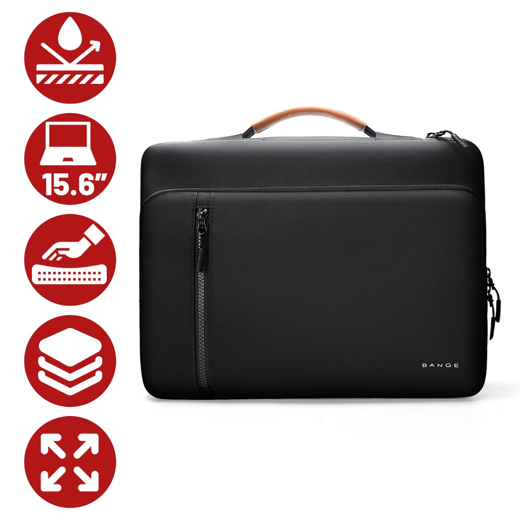 Torba wodoodporna Bange na laptopa do 15.6" - pojemna i wygodna, odporna i oddychająca, miejska i podróżna do pracy i samolotu, unisex - Czarna