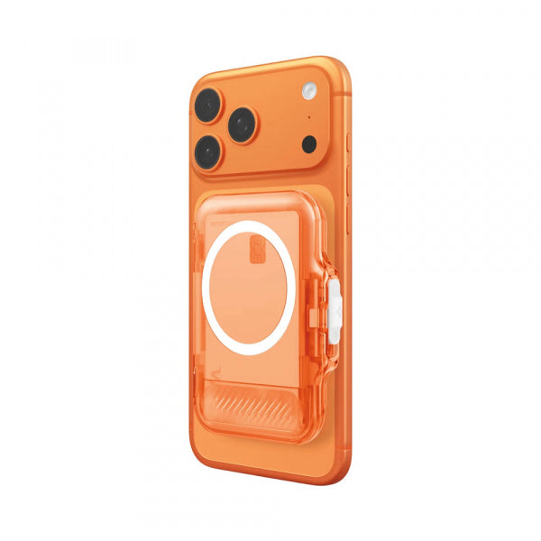 Spigen Magnetic Wallet TinTap MagFit+, Frost Clear Orange AFA11381