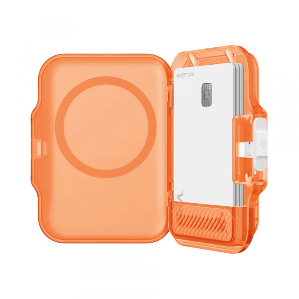 Spigen Magnetic Wallet TinTap MagFit+, Frost Clear Orange AFA11381