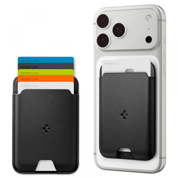 Spigen Magnetic Wallet Valentinus MagFit 5 Cards, Black AFA11337
