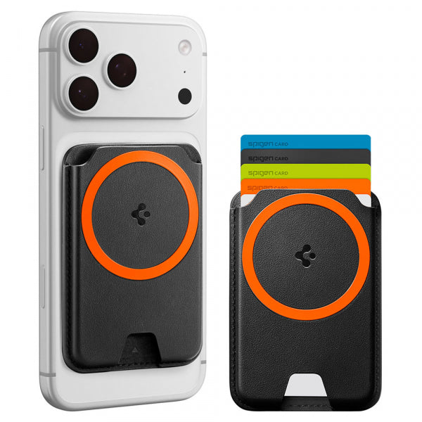 Spigen Magnetic Wallet Valentinus MagFit+ 5 Cards, Black AFA11336
