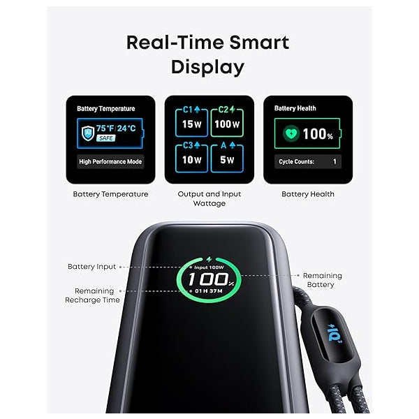 Anker Powerbank 25000mAh, 165W, QC + PD, Grey A1695H11