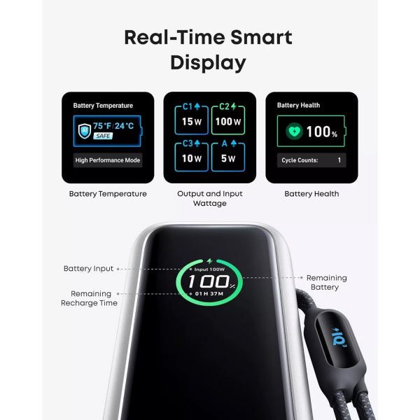Anker Powerbank 25000mAh, 165W, QC + PD, Silver A1695H41