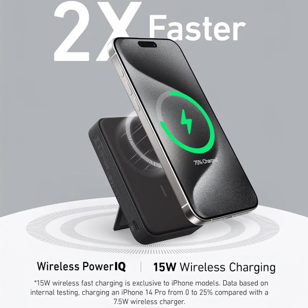 Anker Powerbank MagGo, 10000mAh, 27W, PD + FQI, Black A1654G11