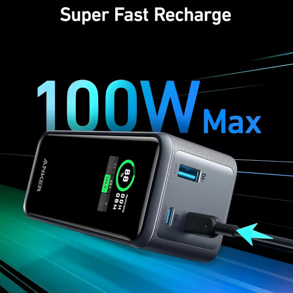 Anker Powerbank Prime, 20000mAh, 200W, QC + PD, Black A1336011