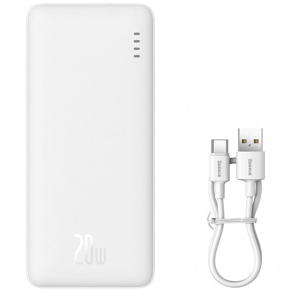 Baseus Powerbank Airpow, 10000mAh, 20W, QC + PD, White