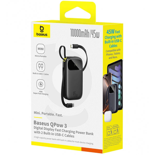 Baseus Powerbank EnerFill FC31 Qpow 3, 10000mAh, 45W, QC + PD, Black P10082102123-00