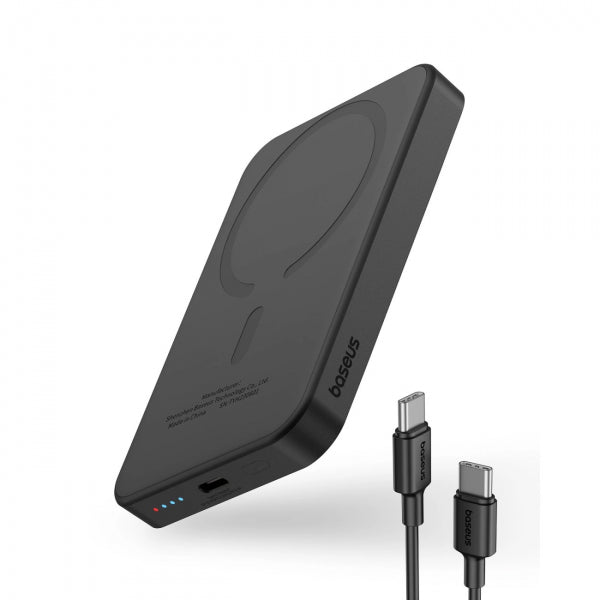 Baseus Powerbank Magnetic Mini, 5000mAh, 20W, PD + FQI, Black P10022107113-00