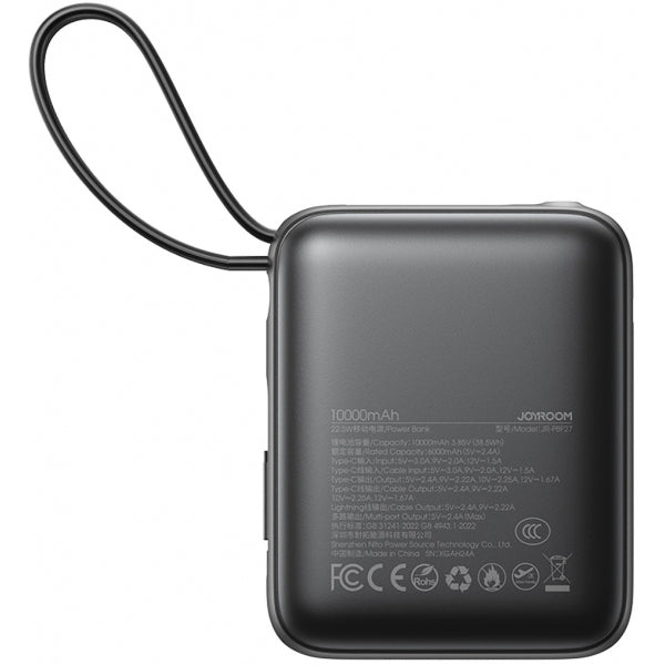 Joyroom Powerbank JR-PBF27, 10000mAh, 22.5W, QC + PD, Black