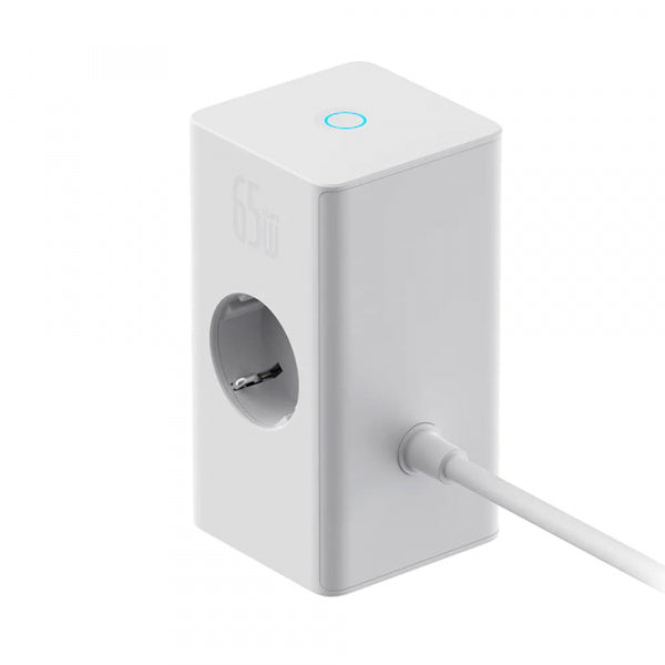 Baseus Power Strip PowerCombo, 1 x Schuko - 1 x USB-A - 2 x USB-C, White PSLR000602