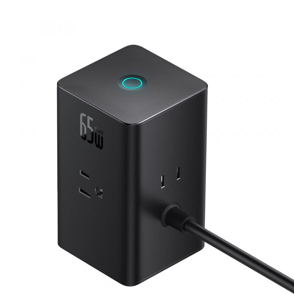 Baseus Power Strip PowerCombo US, 3 x Socket - 1 x USB-A - 2 x USB-C, Black PSLR000101