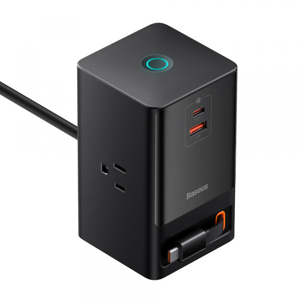 Baseus Power Strip PowerCombo US, 3 x Socket - 1 x USB-A - 2 x USB-C, Black PSLR000101