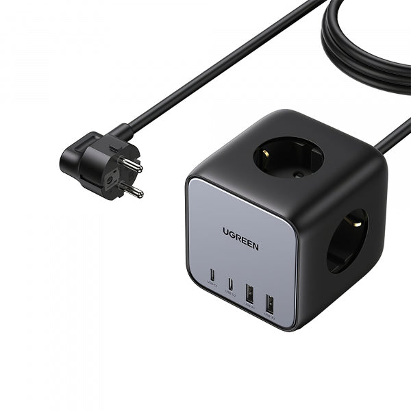 Ugreen Power Strip CD268 Nexode DigiNest Cube, 3 x Schuko - 2 x USB-A - 2 x USB-C, Grey