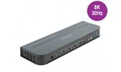 Delock 4x DisplayPort 1.4 KVM Switch 8K 30 Hz mit USB 3.0 und Audio