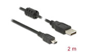 Delock Kabel USB 2.0 Typ-A Stecker > USB 2.0 Mini-B Stecker 2,0 m schwarz