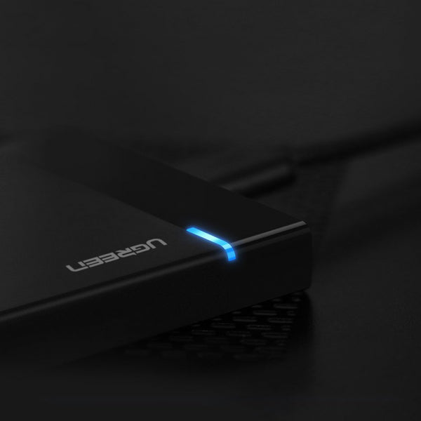 Ugreen HDD / SSD Enclosure US221 for SATA 2.5inch, USB 3.2, Black