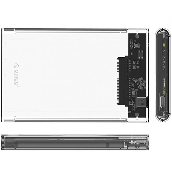 Orico HDD / SSD Enclosure 2139C3 for SATA 2.5inch, USB-C, Transparent