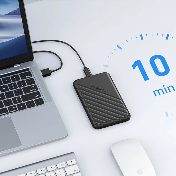 Orico HDD / SSD Enclosure 25PW1C-C3 for SATA 2.5inch, USB-C, Black