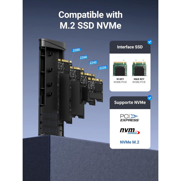 Ugreen SSD Enclosure CM767 for M.2 NVMe, Grey
