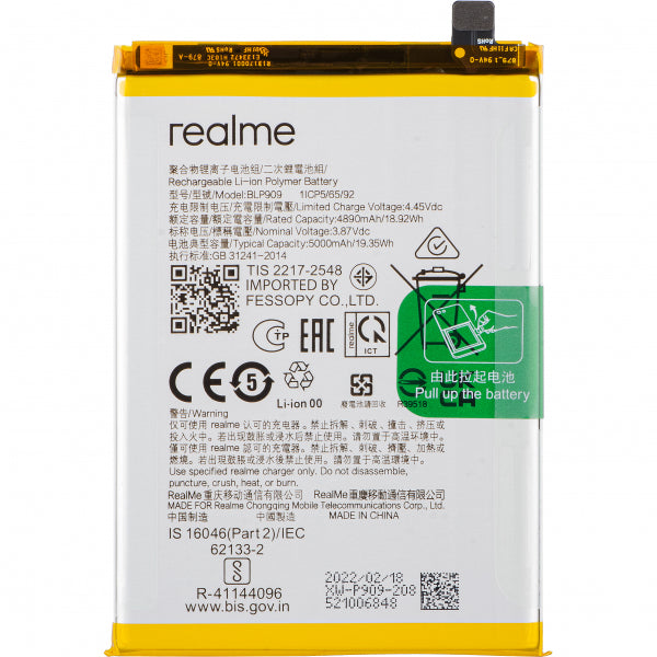 Realme Battery BLP909 for Realme 9 5G