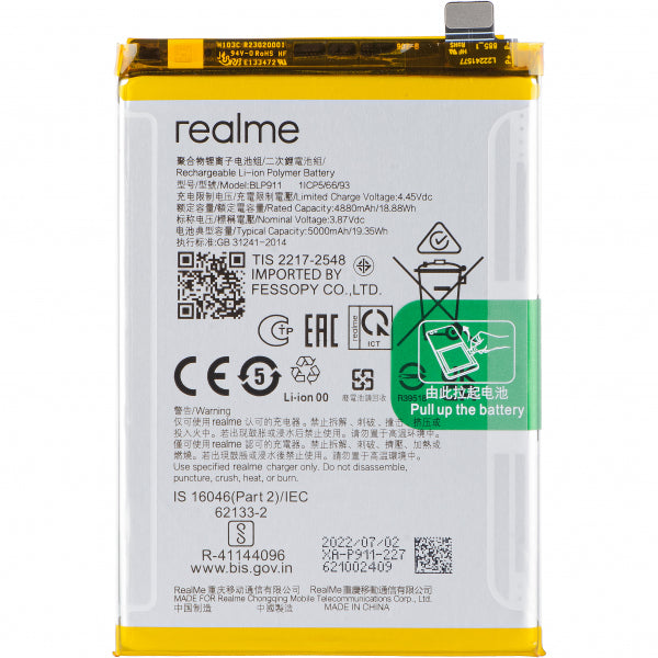 Realme Battery BLP911 for Realme V25 / 9i / 9 Pro