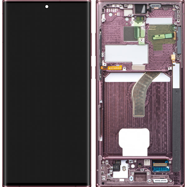 Samsung LCD Display Module for Samsung Galaxy S22 Ultra 5G S908, Burgundy