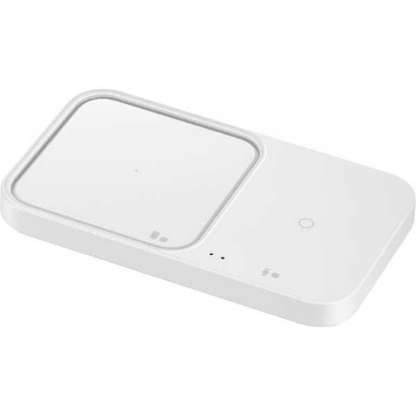 Samsung Wireless Charger Duo, 15W, 1.67A, with Wall Charger and USB-C Cable, White EP-P5400TWEGEU