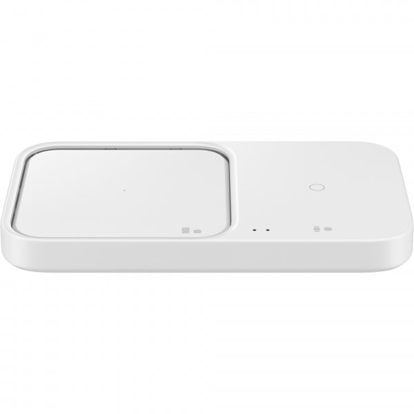 Samsung Wireless Charger Duo, 15W, 1.67A, with Wall Charger and USB-C Cable, White EP-P5400TWEGEU