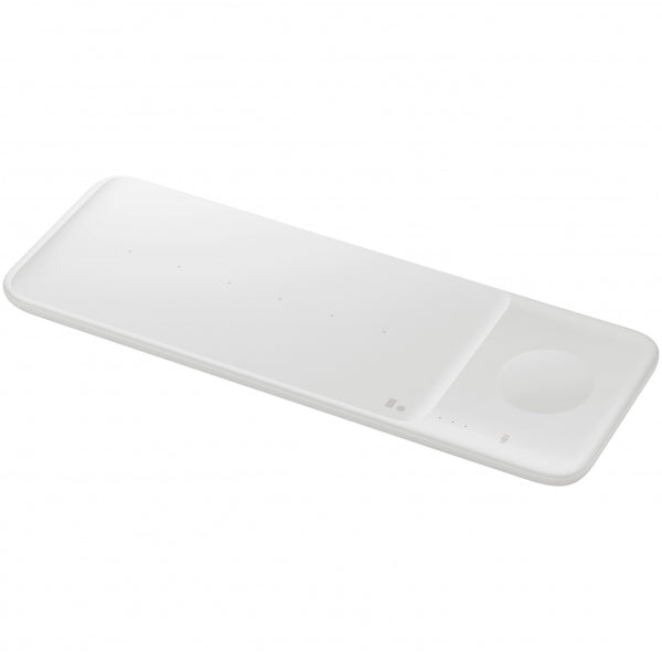 Samsung Wireless Charger Trio, 9W, 1A, with Wall Charger and USB-C Cable, White EP-P6300TWEGEU
