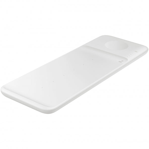 Samsung Wireless Charger Trio, 9W, 1A, with Wall Charger and USB-C Cable, White EP-P6300TWEGEU