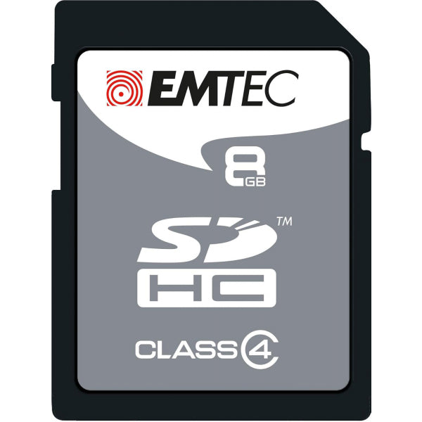 Emtec SDHC Memory Card EliteSilver, 8Gb, Class 4 ECMSD8GHC4