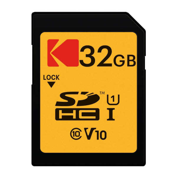 Kodak SDHC Memory Card Premium Performance, 32Gb, Class 10 / UHS-1 U1 EKMSD32GHC10K