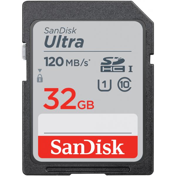 SanDisk SDHC Memory Card Ultra, 32Gb, Class 10 / UHS-1 U1 SDSDUN4-032G-GN6IN