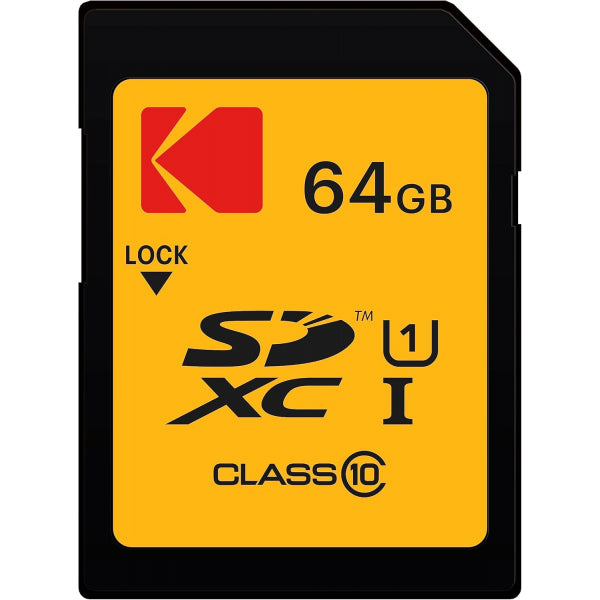 Kodak SDXC Memory Card 64Gb, Class 10 / UHS-1 U1 EKMSD64GXC10K