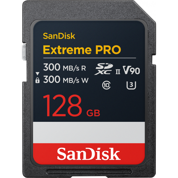 SanDisk SDXC Memory Card Extreme Pro, 128Gb, Class 10 / UHS-2 U3 SDSDXDM-128G-GN4IN