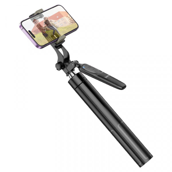 Hoco Bluetooth Selfie Stick And Tripod Stand K19 Soul Live Broadcast, Universal, Black