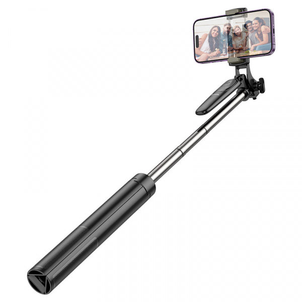 Hoco Bluetooth Selfie Stick And Tripod Stand K19 Soul Live Broadcast, Universal, Black
