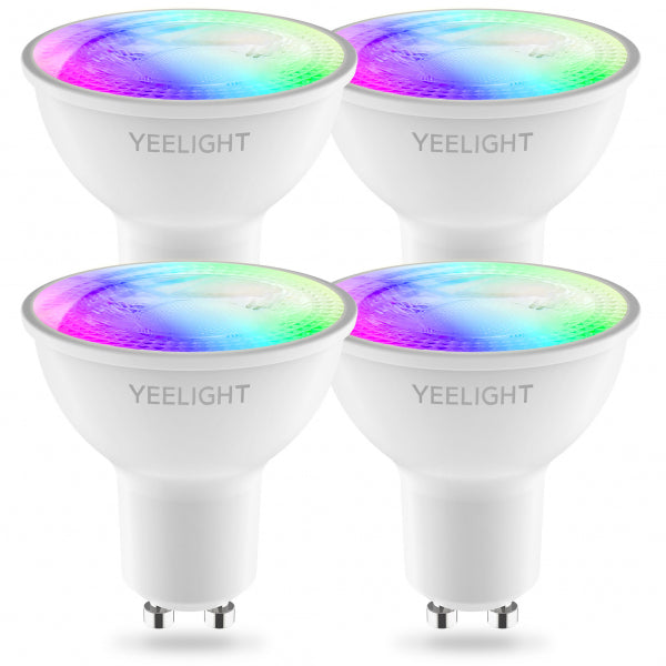 Yeelight Smart Led Bulb W1, Wi-Fi, GU10, 4.5W, 2700K - 6500K, 350lm, 4-Pack, Multicolor YLDP004-A