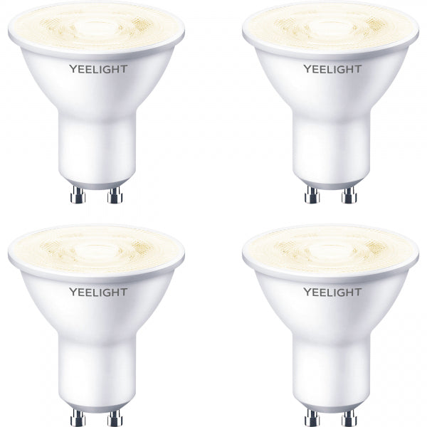 Yeelight Smart Led Bulb W1, Wi-Fi, GU10, 4.8W, 2700K, 350lm, 4-Pack, White YLDP004