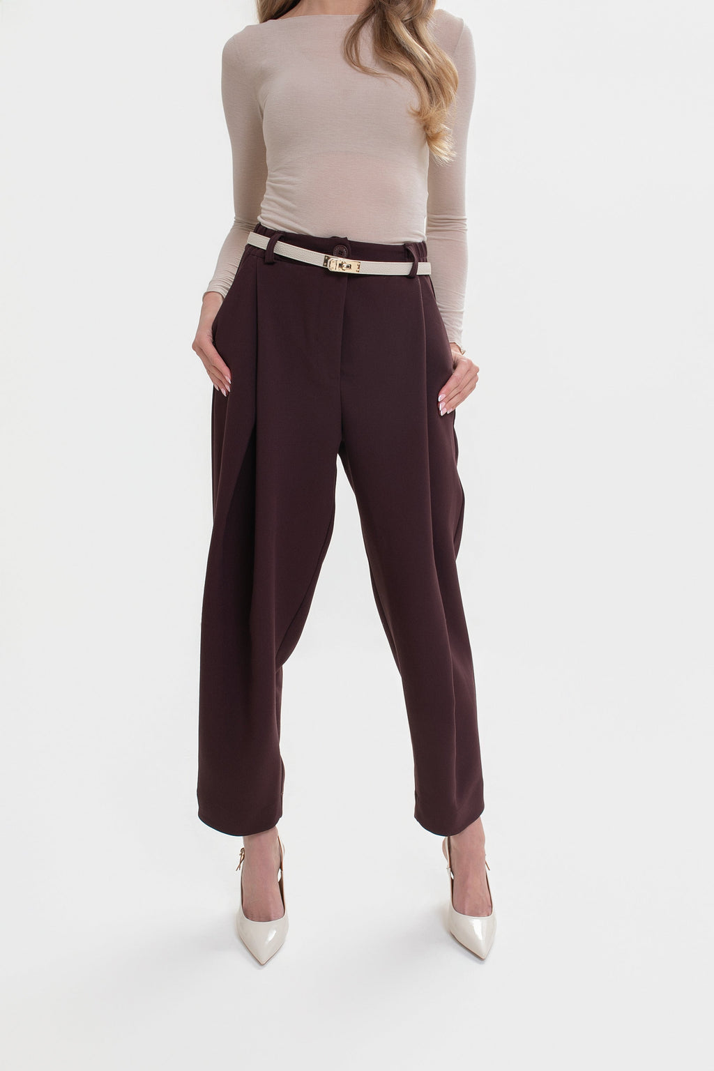 Pantalon pour femme à double pli
