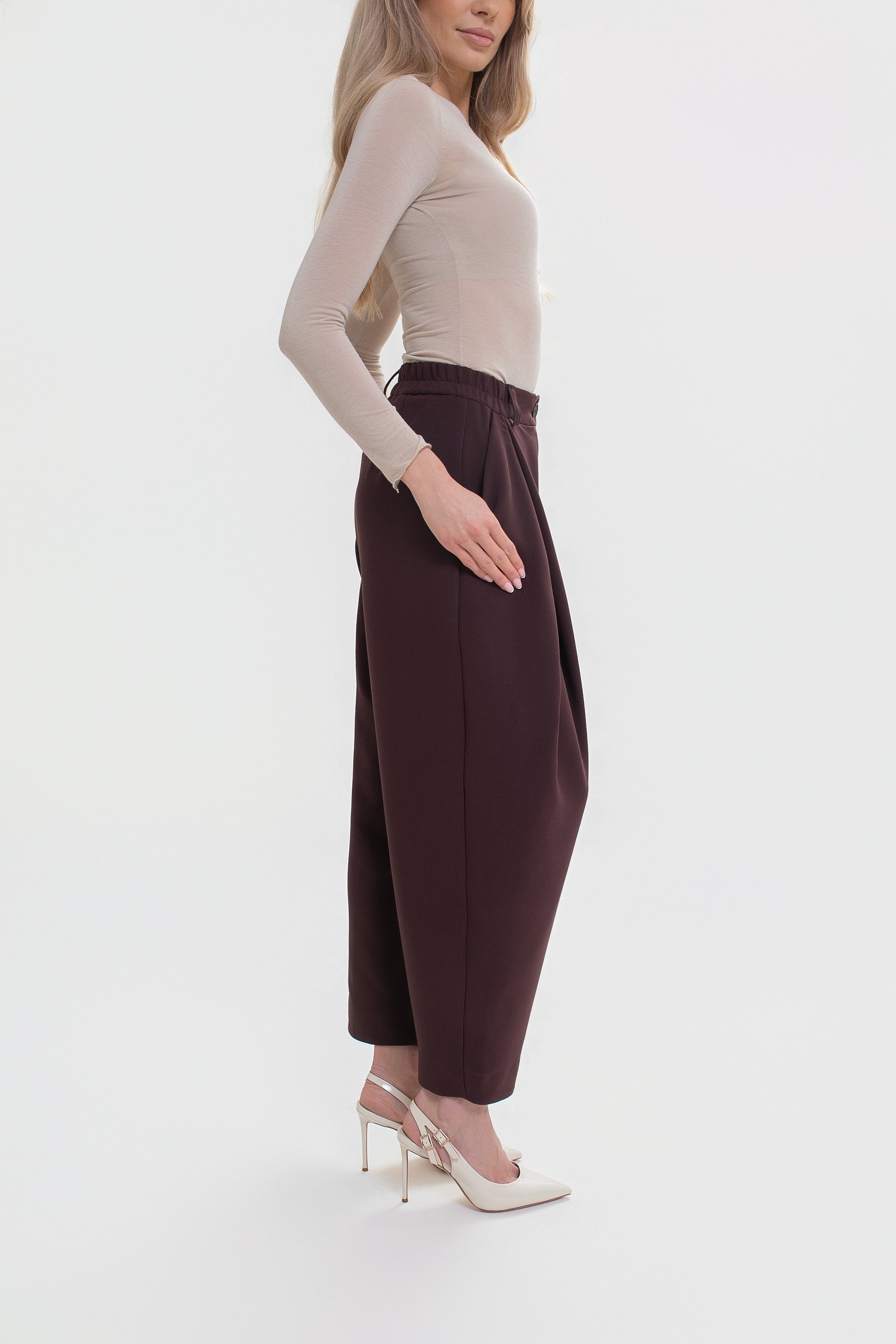 Pantalon pour femme à double pli